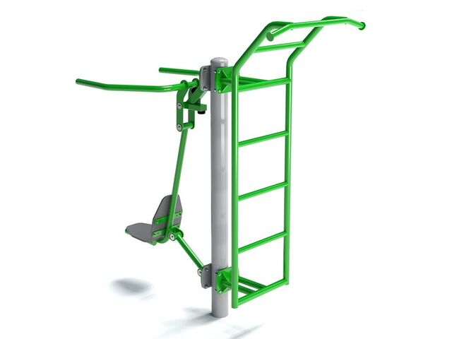 Posilovací stroj horních končetin + Žebřiny s hrazdou