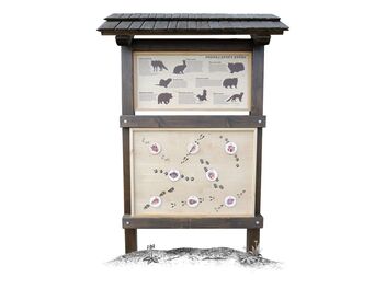 Naučná tabule - Kukátka ( Zvířecí Stopy )