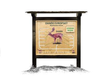 Naučná tabule - Myslivecká mluva ( DANĚK )