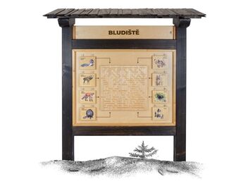 Naučná tabule - Dřevěné bludiště