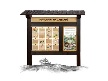 Naučná tabule - Pomocníci na zahradě