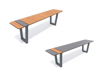 Lavička bez opěradla