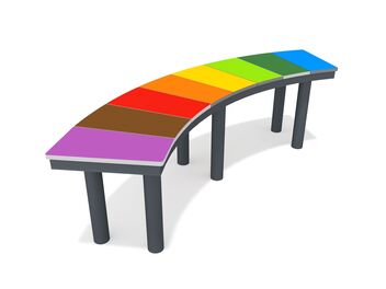 Lavička oblouková barevná