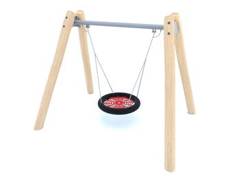 Řetězová houpačka hnízdo dřevo akát