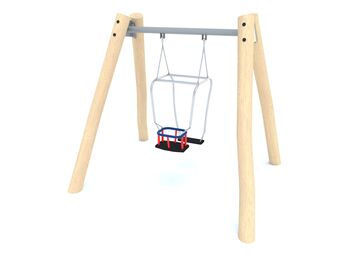 Řetězová houpačka matka a dítě dřevo akát