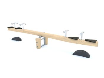 Vahadlová houpačka 4 místa dřevo akát