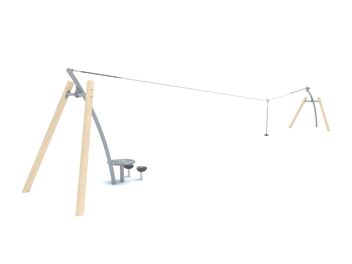 Lanová dráha dřevo akát