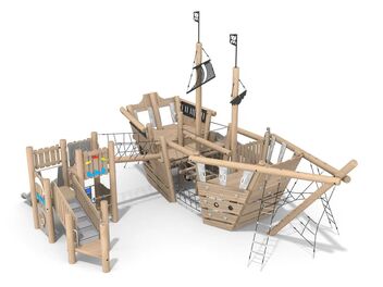 Herní sestava LOĎ dřevo akát