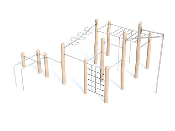 Workoutová sestava dřevo akát