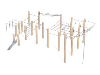 Workoutová sestava dřevo akát