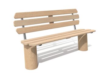 Lavička s opěradlem dřevo akát