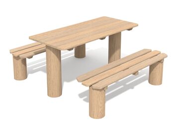 Jídelní set dřevo akát