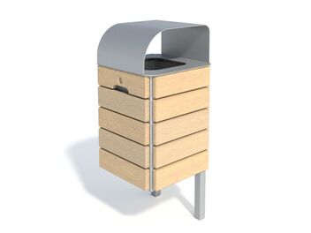 Odpadkový koš 40 l dřevo akát