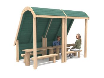 Přístřešek s lavicemi a stoly dřevo akát