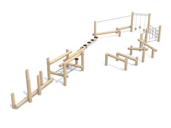 Velká překážková dráha dřevo akát