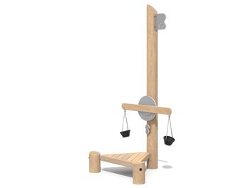 Váhy na dětské hřiště dřevo akát