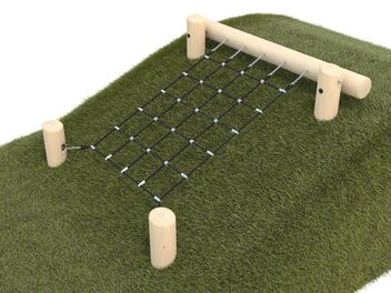 Lanová síť do svahu dřevo akát