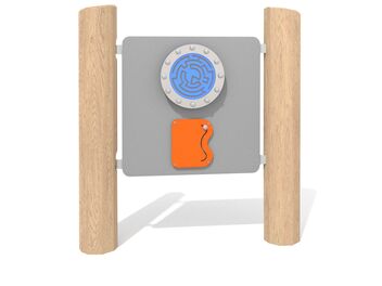 Edukační tabule bludiště dřevo akát