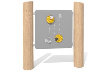 Edukační tabule kočka s myší dřevo akát