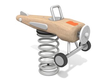 Pružinové houpadlo letadlo dřevo akát