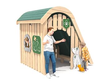 Domeček veterinář dřevo akát