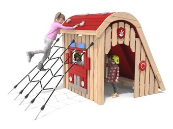 Domeček hasiči dřevo akát