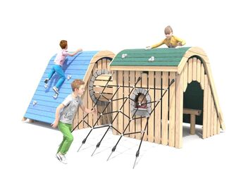 Dvojdomeček dřevo akát