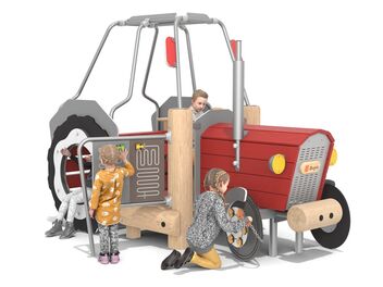 Herní sestava TRAKTOR dřevo akát