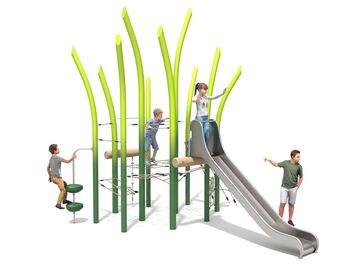 Šplhací sestava se skluzavkou