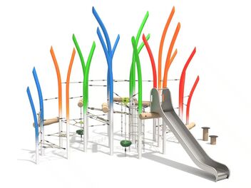 Šplhací sestava se skluzavkou