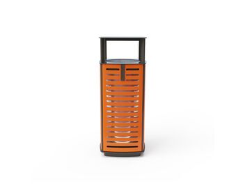 Odpadkový koš 50 l se stříškou - kov