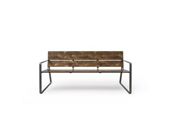 Parková lavička s opěradlem a područkami 1,8 m - hpl