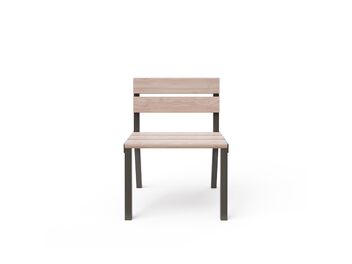 Parková lavička s opěradlem 0,6 m - dřevo