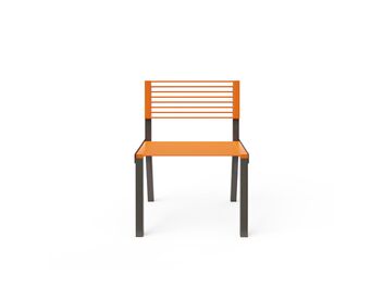 Parková lavička s opěradlem 0,6 m - kov