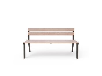 Parková lavička s opěradlem 1,5 m - dřevo