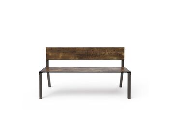 Parková lavička s opěradlem 1,5 m - hpl