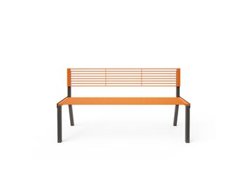 Parková lavička s opěradlem 1,5 m - kov