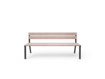 Parková lavička s opěradlem 1,8 m - dřevo