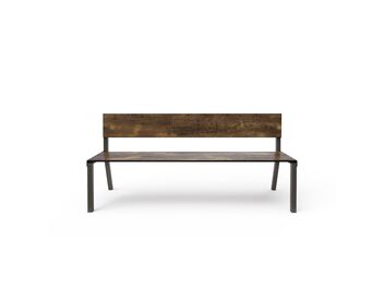 Parková lavička s opěradlem 1,8 m - hpl