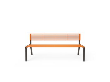 Parková lavička s opěradlem 1,8 m - kov