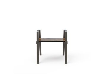 Parková lavička bez opěradla s područkami 0,6 m - hpl