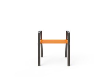 Parková lavička bez opěradla s područkami 0,6 m - kov