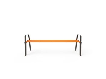 Parková lavička bez opěradla s područkami 1,8 m - kov