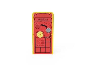 Edukační panel telefonní budka