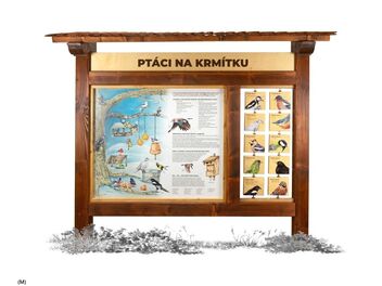 Naučná tabule - Ptáci na krmítku (M, L)