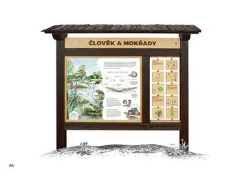 Naučná tabule - Člověk a mokřady (M, L)
