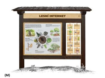 Naučná tabule - Lesní internet ( M, L )