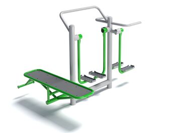 Fitness lavice + Trenažér chůze + Posilovací stroj dolních končetin