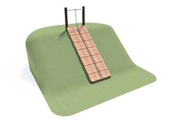 Lezecká stěna do svahu s lanem