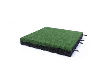 Pryžová dlažba zelená 500x500x45/55 mm